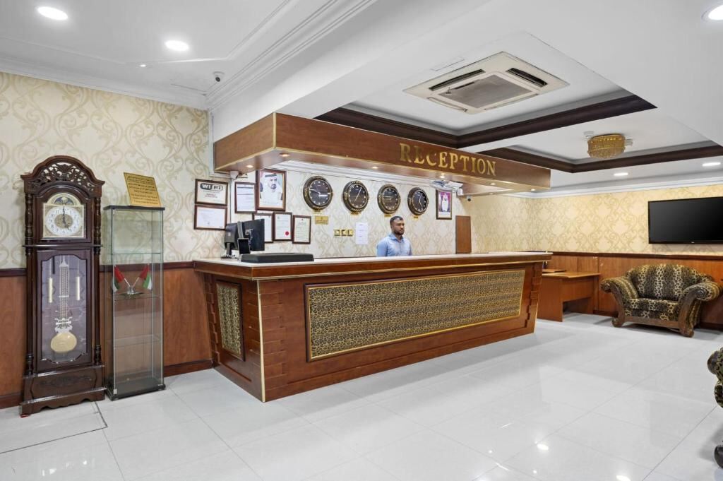 24-hour reception desk at Homa Hotel, Deira, Dubai